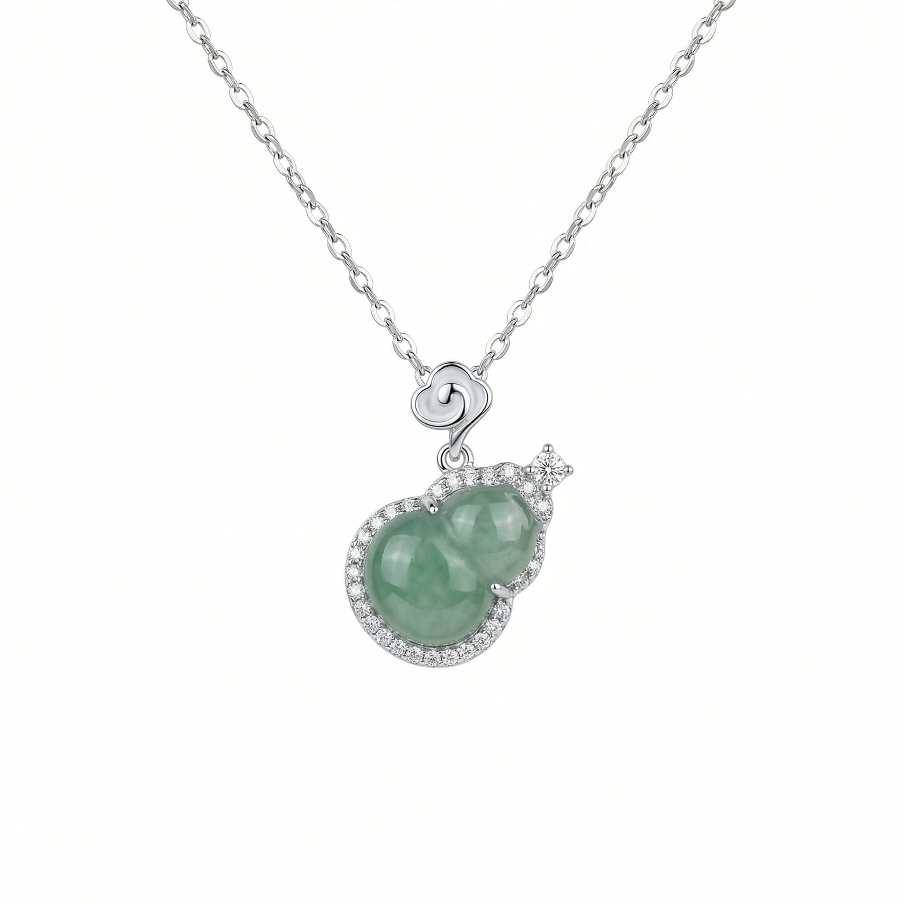 Jadeite Hulu Gourd Cloud Necklace – jade necklace