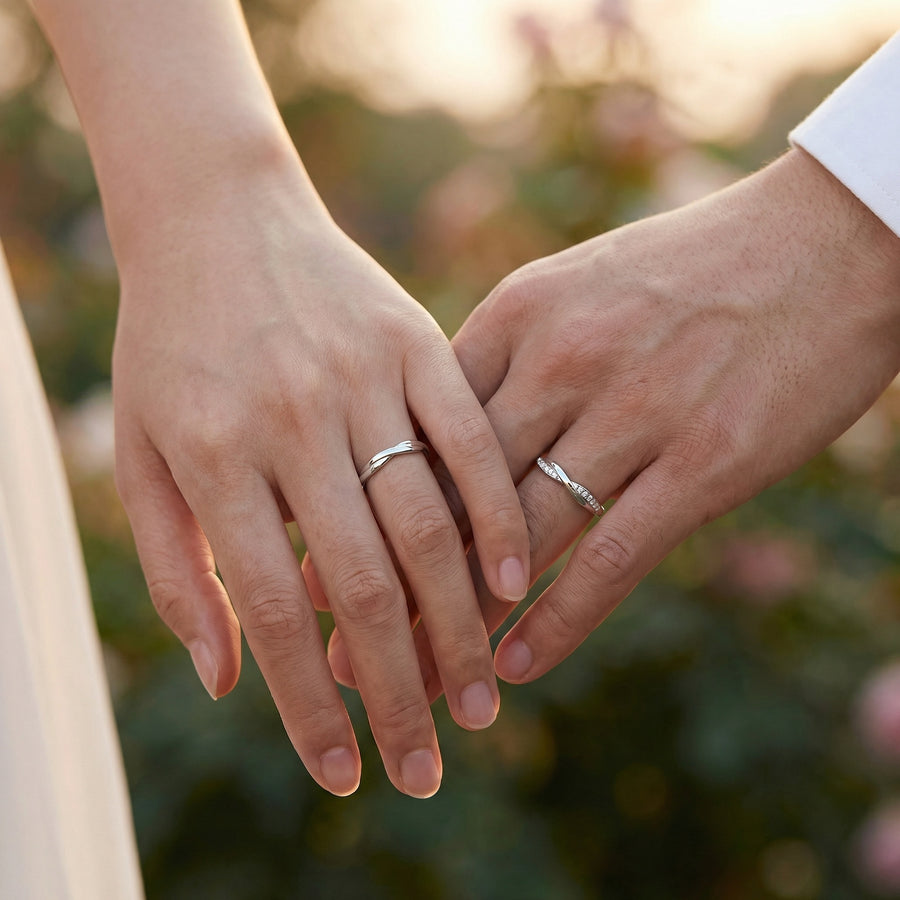Twisted Couple's Ring Set – sterling silver ring