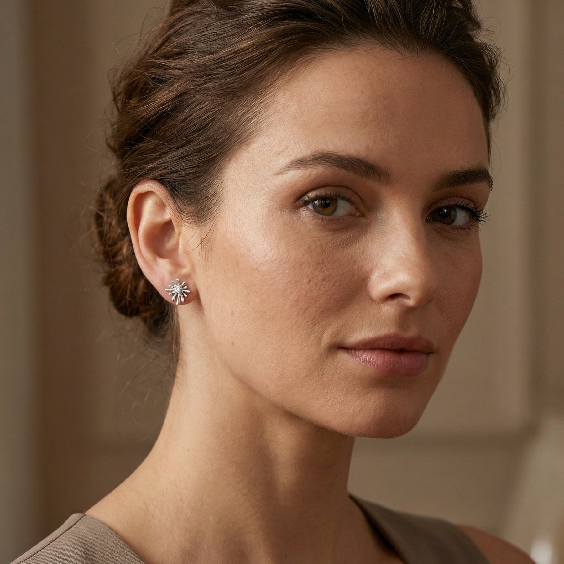 Sunburst Stud Earrings – sterling silver earrings