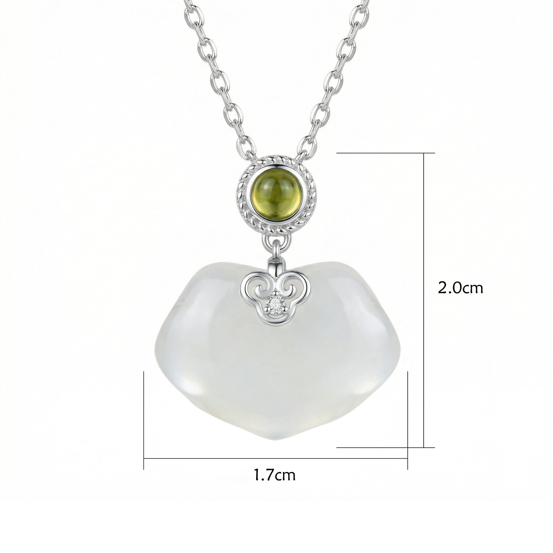Heart-Shaped Jade Peridot Necklace – jade necklace