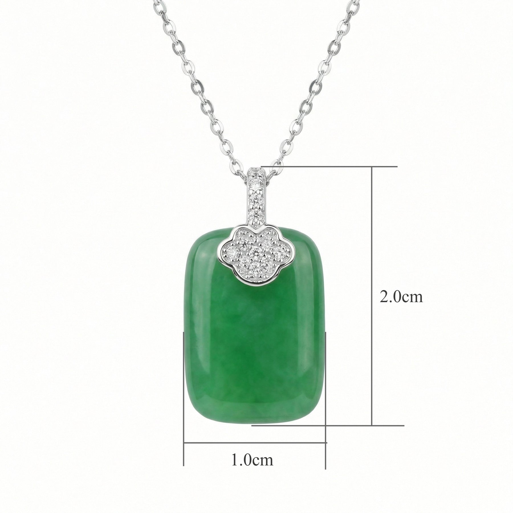 Jade Cloud Shape Pendant Necklace – jade necklace, close-up