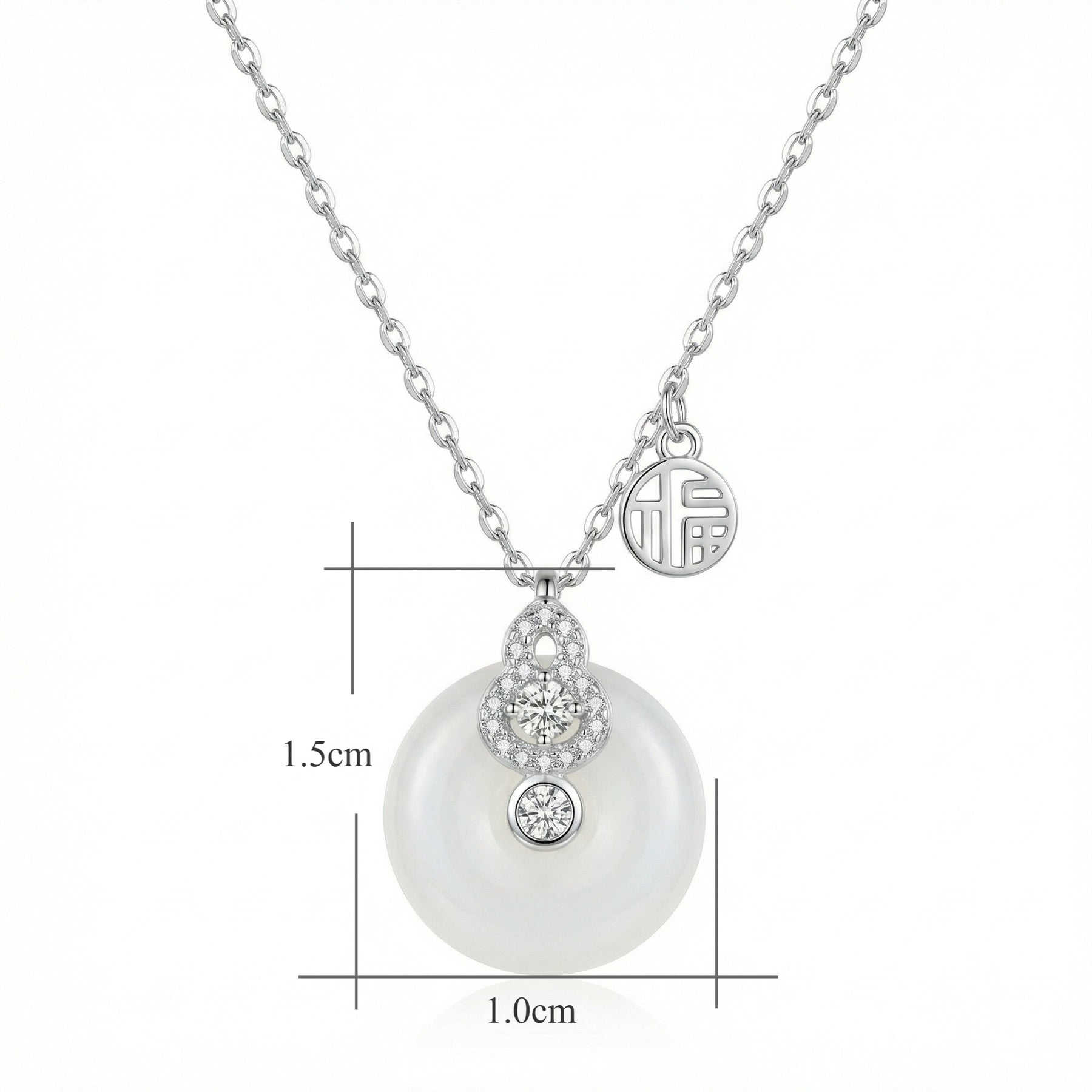 White Jade Gourd Fortune Necklace – jade necklace