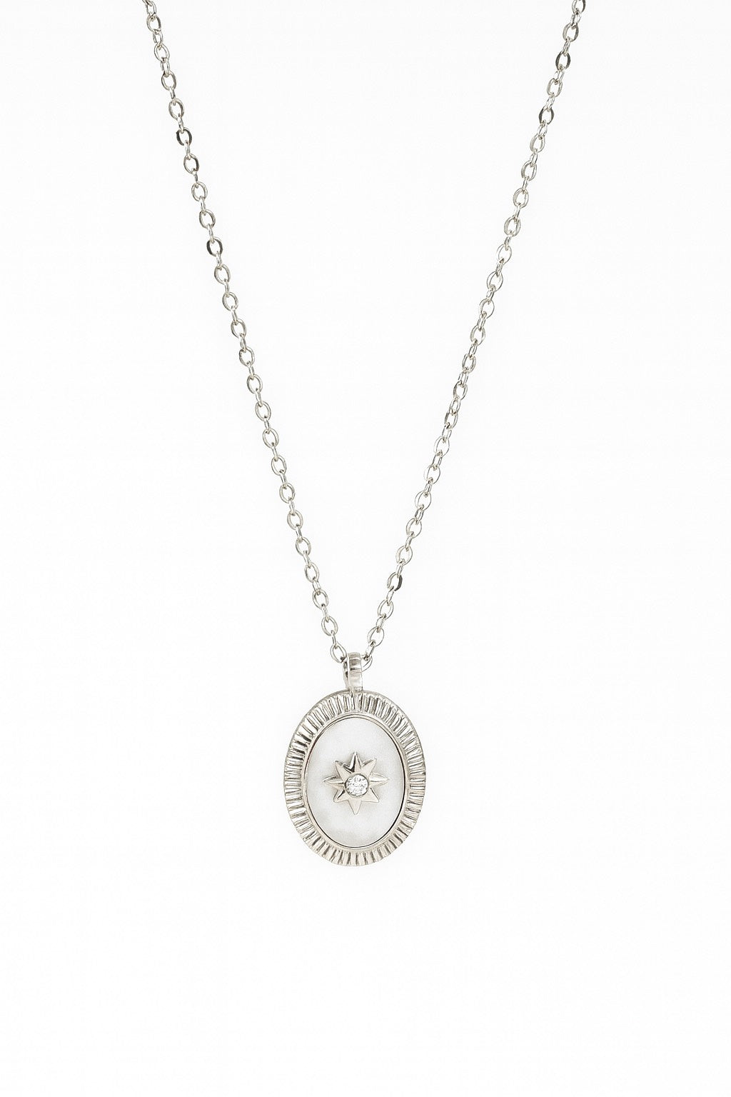 Stainless Steel Stone Flower Necklace – stainless steel necklace