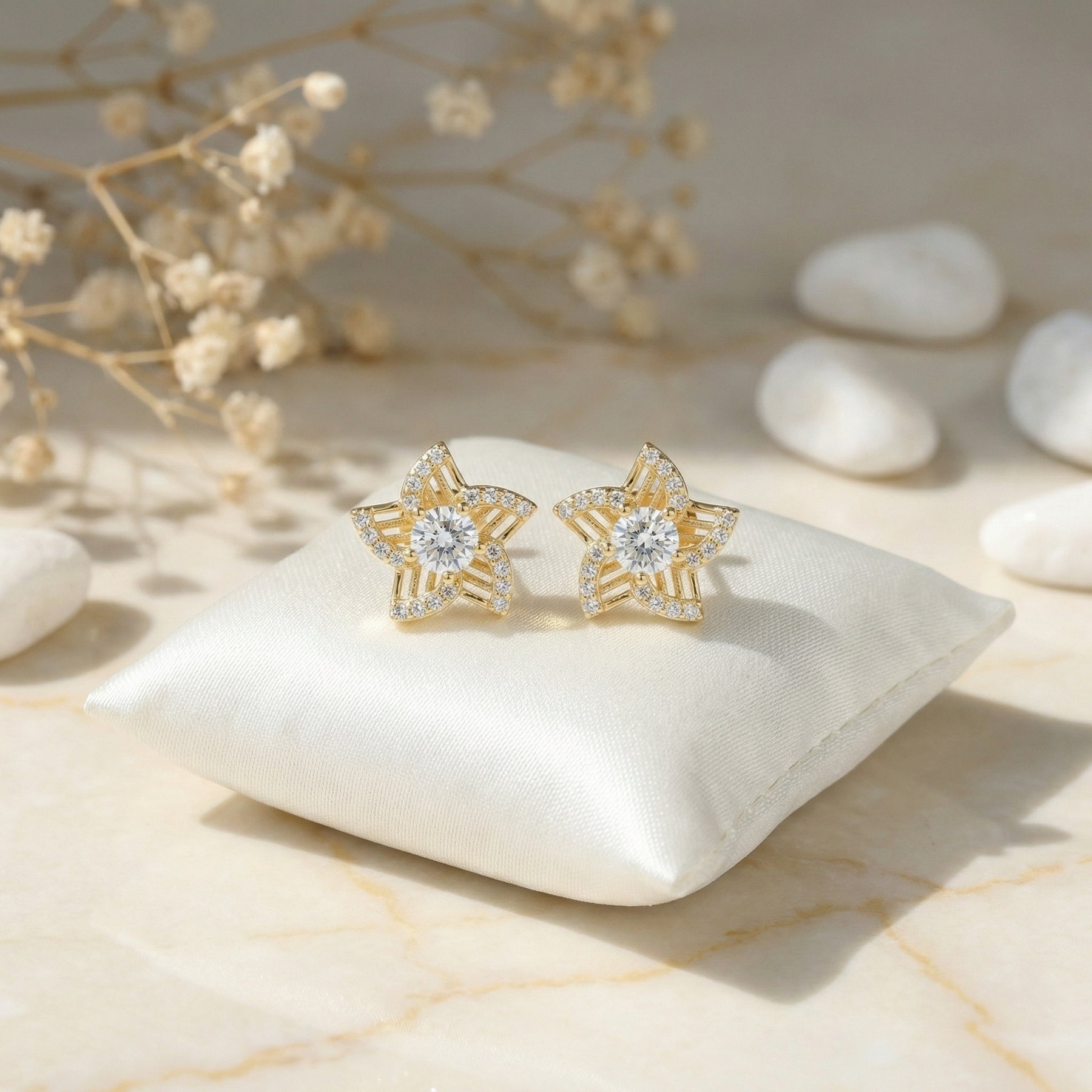 Celestial Star Stud Earrings – sterling silver earrings