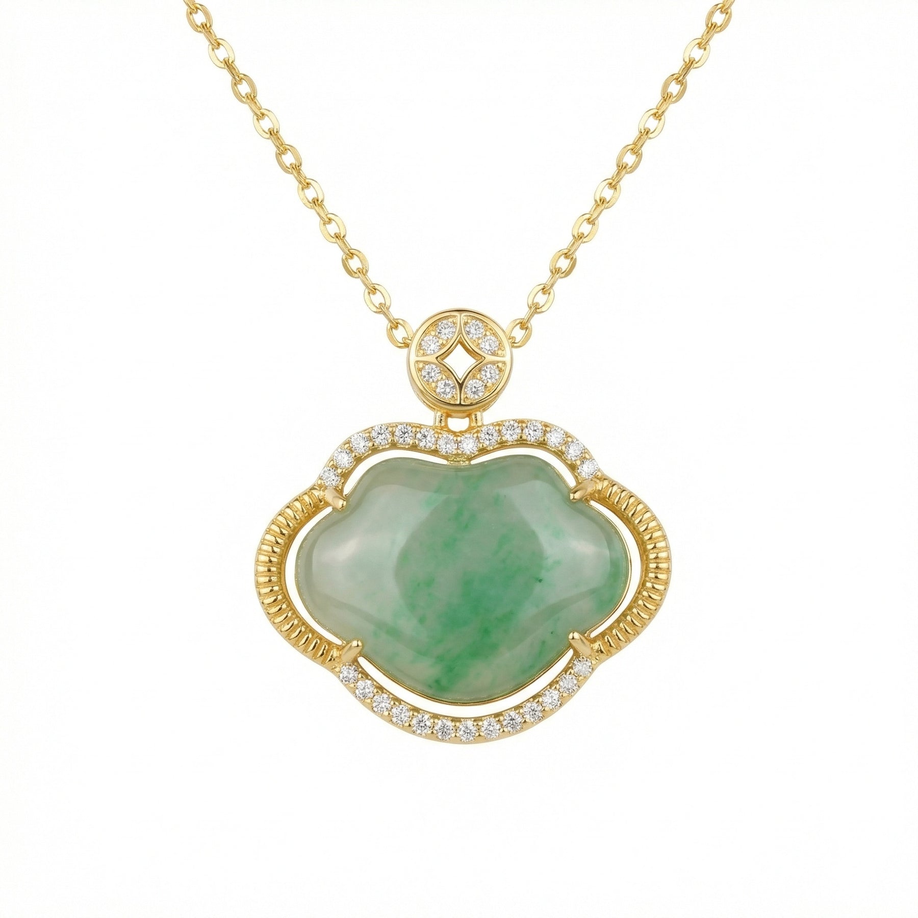 Jadeite Ruyi Motif Pendant Necklace – jade necklace