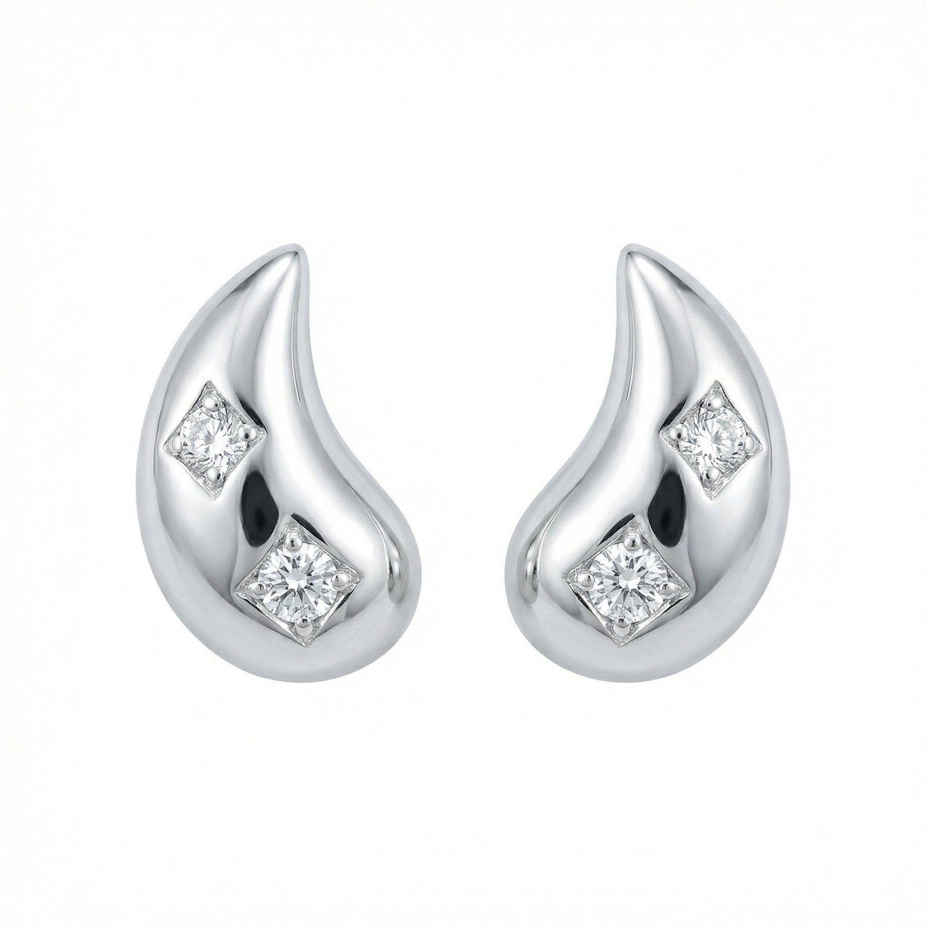 Silver Teardrop Stud Earrings – sterling silver earrings
