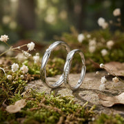 Twisted Couple's Ring Set – sterling silver ring, front view