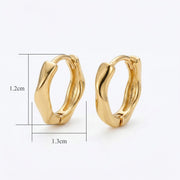 Wavy Organic Huggie Earrings – sterling silver earrings