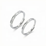 Textured Band Couple Rings – sterling silver ring, side detail