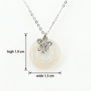 White Jade Donut Necklace – jade necklace, front view