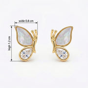 Mother-of-Pearl Butterfly Wing Studs – mother-of-pearl earrings