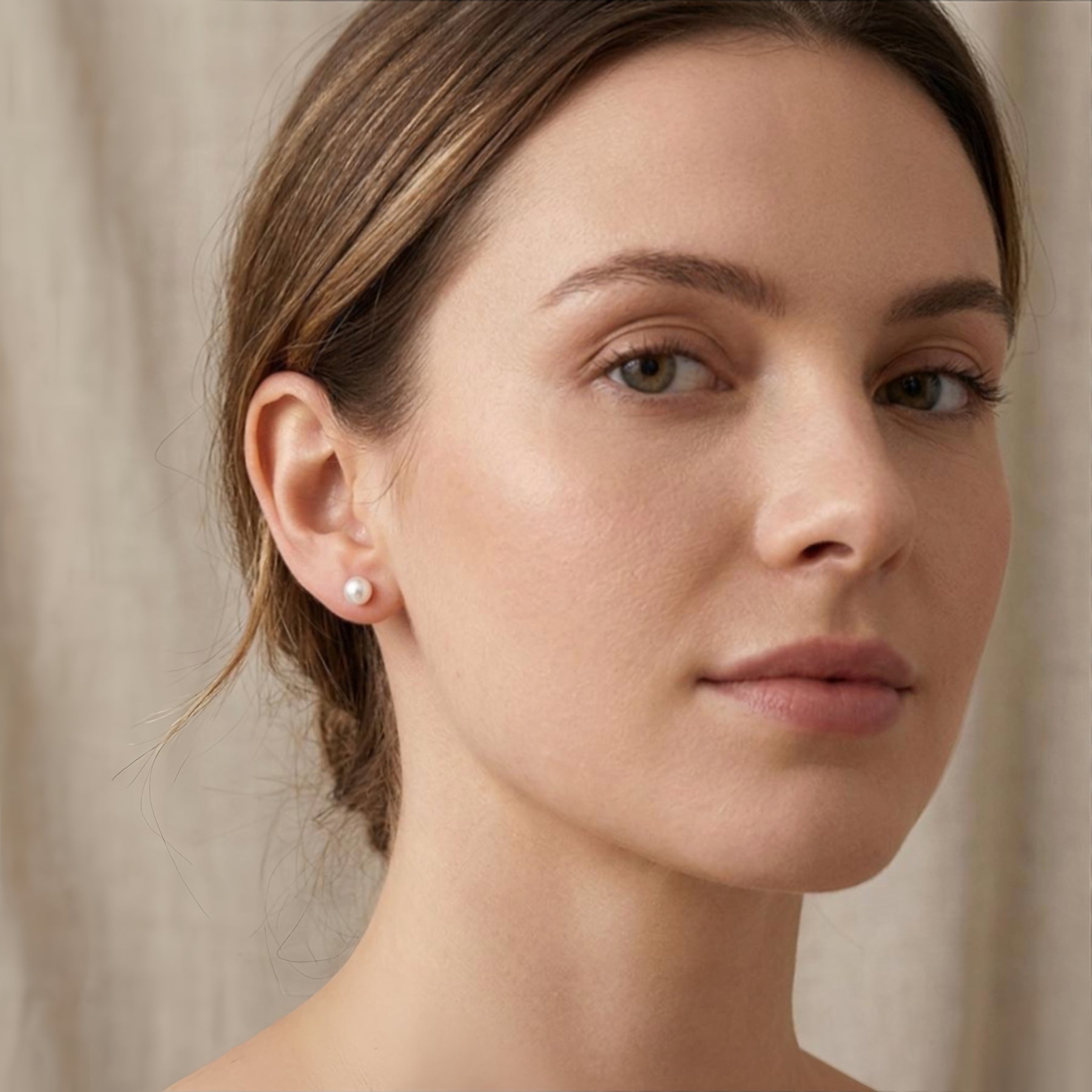 White Pearl Studs, S925 Components – pearl earrings