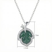 Green Jade Leaf Pendant Necklace – jade necklace