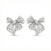 Filigree Bow Knot Stud Earrings – sterling silver earrings