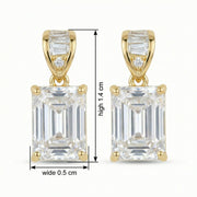 Rectangular-cut Crystal Drop Earrings – crystal earrings, side detail