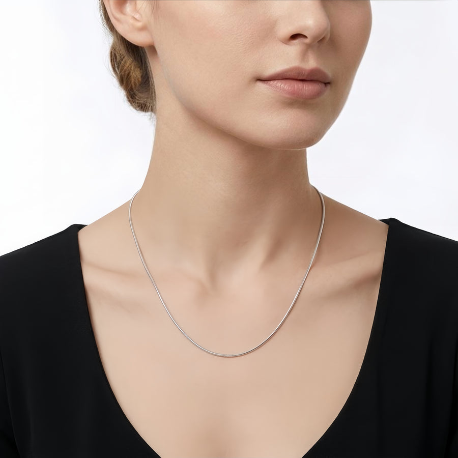 Snake Chain Necklace – sterling silver necklace