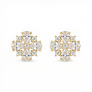 Vintage Floral Motif Stud Earrings – sterling silver earrings