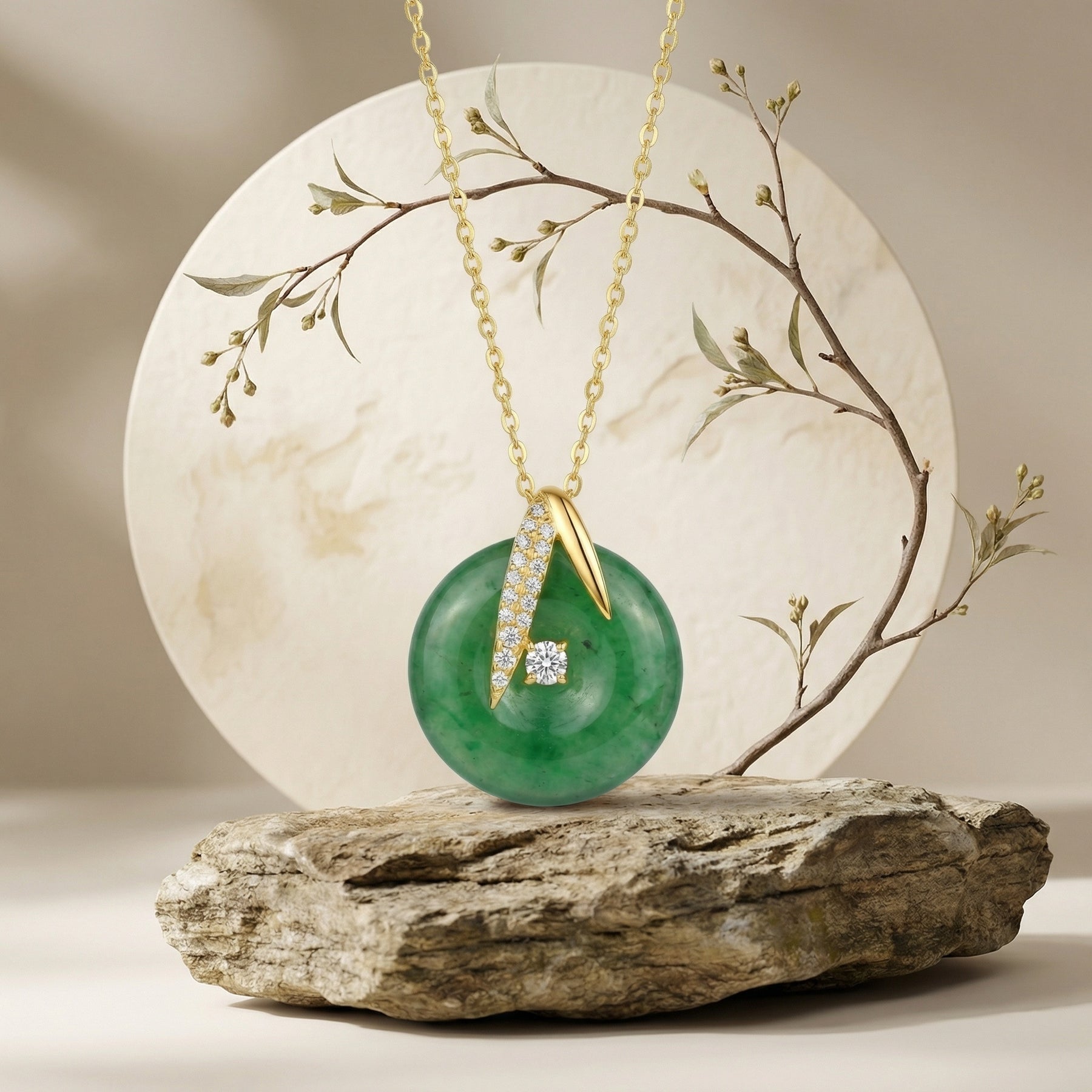 Green Jade Pi Disc Necklace – jade necklace