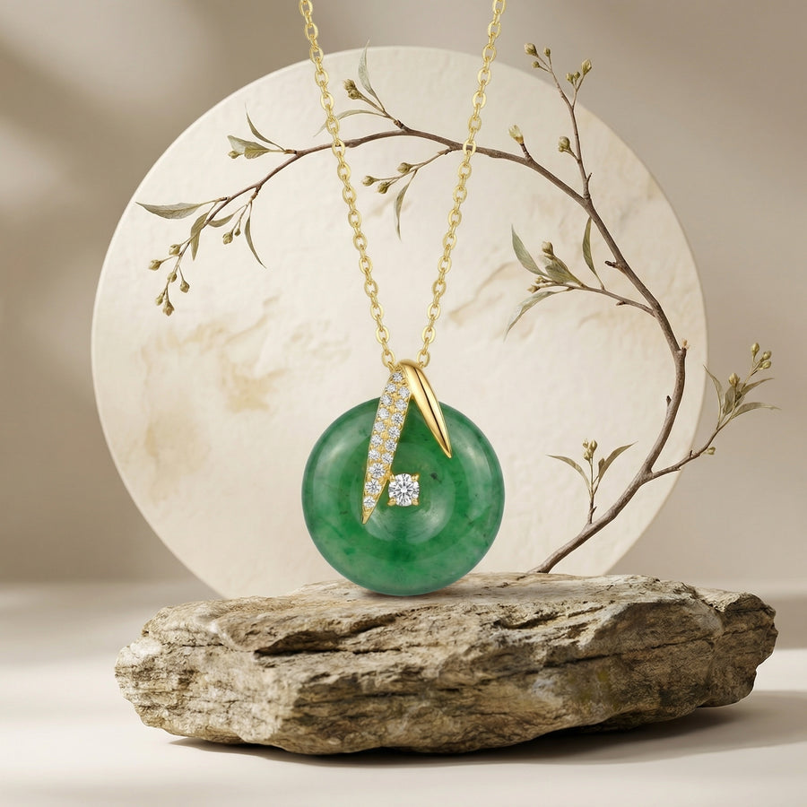 Green Jade Pi Disc Necklace – jade necklace