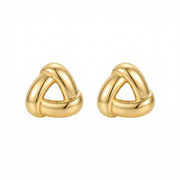 Interwoven Triangle Knot Stud Earrings – sterling silver earrings