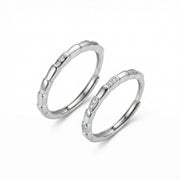 Segmented Couple Rings – sterling silver ring, side detail