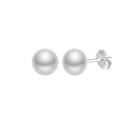 8-9mm Pearl Stud Earrings – pearl earrings, close-up