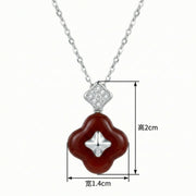 Red Carnelian Quatrefoil Star Necklace – carnelian necklace