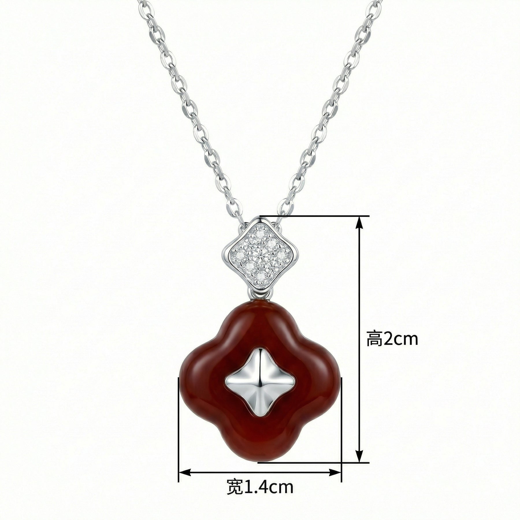 Red Carnelian Quatrefoil Star Necklace – carnelian necklace