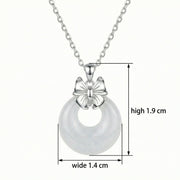 Butterfly Circle Jade Necklace – jade necklace, side detail