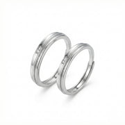 Couple's Rings with Central Stones – sterling silver ring