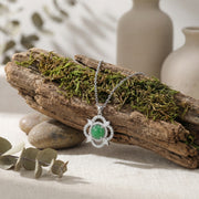 Green Jade Flower Necklace – jade necklace