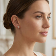 Floral Bow Marquise Stud Earrings – sterling silver earrings