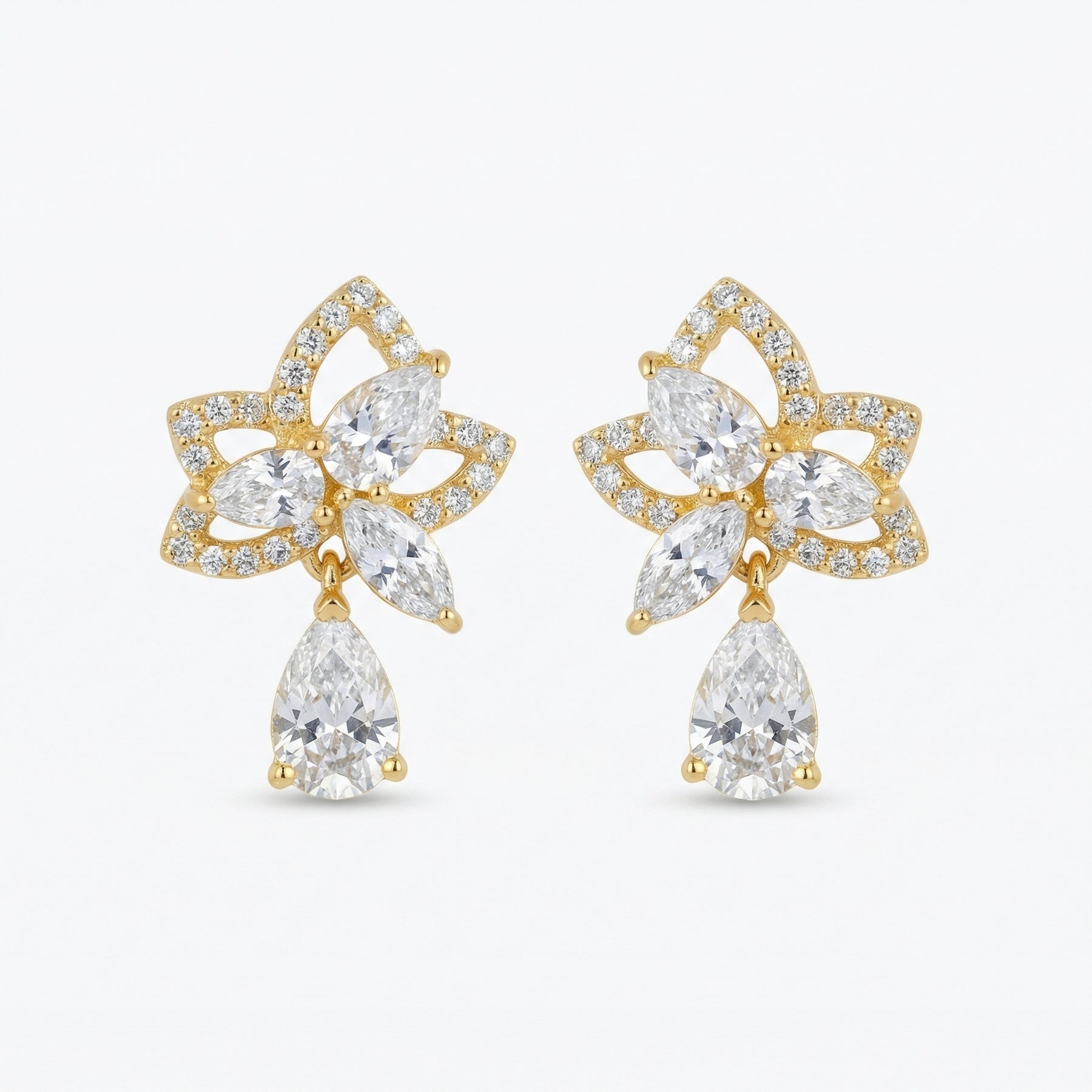 Marquise Butterfly Silhouette Earrings – sterling silver earrings