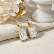 Rectangular-cut Crystal Drop Earrings – crystal earrings