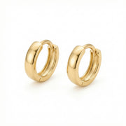 Polished Hoop Huggie Earrings – sterling silver earrings