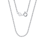 Italian Rolo Chain Necklace – sterling silver necklace, front view