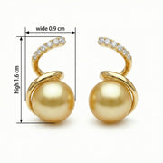 South Sea Pearl Spiral Earrings – pearl earrings