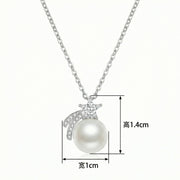 Shooting Star Pearl Necklace – pearl necklace, close-up