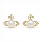 Orb Pearl Stud Earrings – pearl earrings