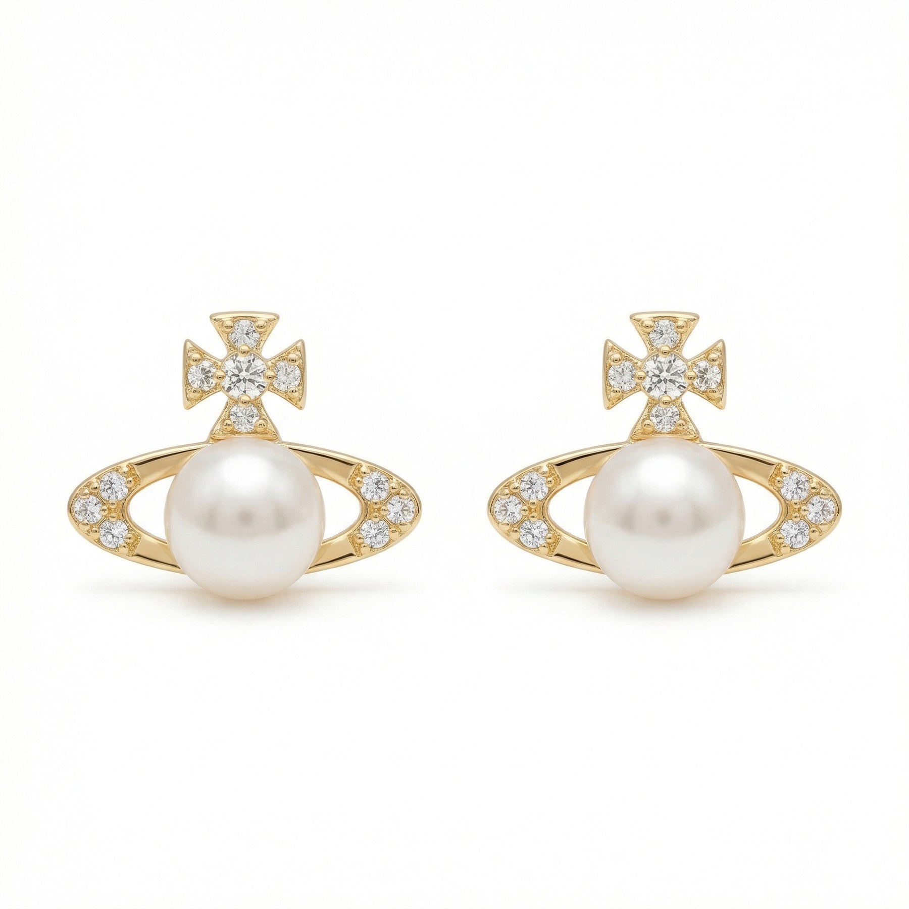 Orb Pearl Stud Earrings – pearl earrings