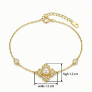 Pearl Clover Charm Bracelet – pearl bracelet