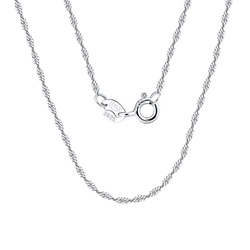 Twisted Rope Chain Necklace – sterling silver necklace