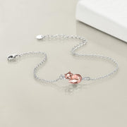 925 Sterling Silver Fox Charm Bracelet