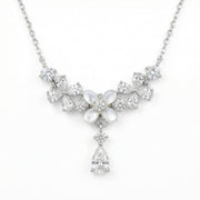 Floral Mother-of-Pearl Pendant Necklace – mother-of-pearl necklace, close-up