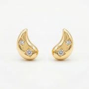Teardrop Star-Set Stud Earrings – sterling silver earrings