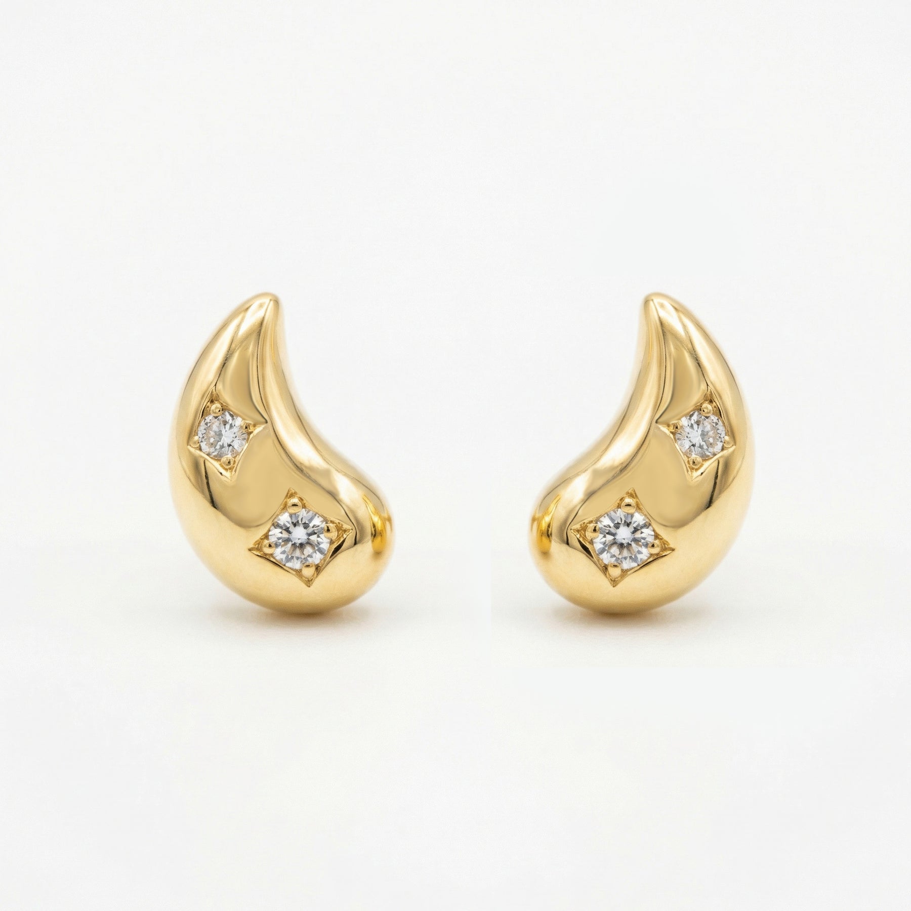 Teardrop Star-Set Stud Earrings – sterling silver earrings