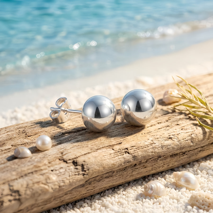 Pearl Stud Earrings with 925 Stamp – pearl earrings