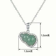 Jadeite Ruyi Pendant Necklace – jade necklace, side detail