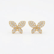 Butterfly Studs, Shimmering Pavé – sterling silver earrings