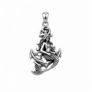 Mermaid Anchor Pendant Necklace – sterling silver necklace